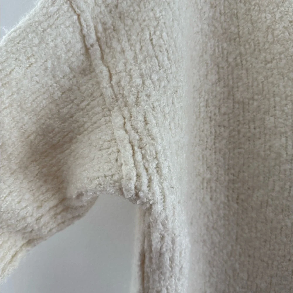 Free People Cream V-Neck Sweater